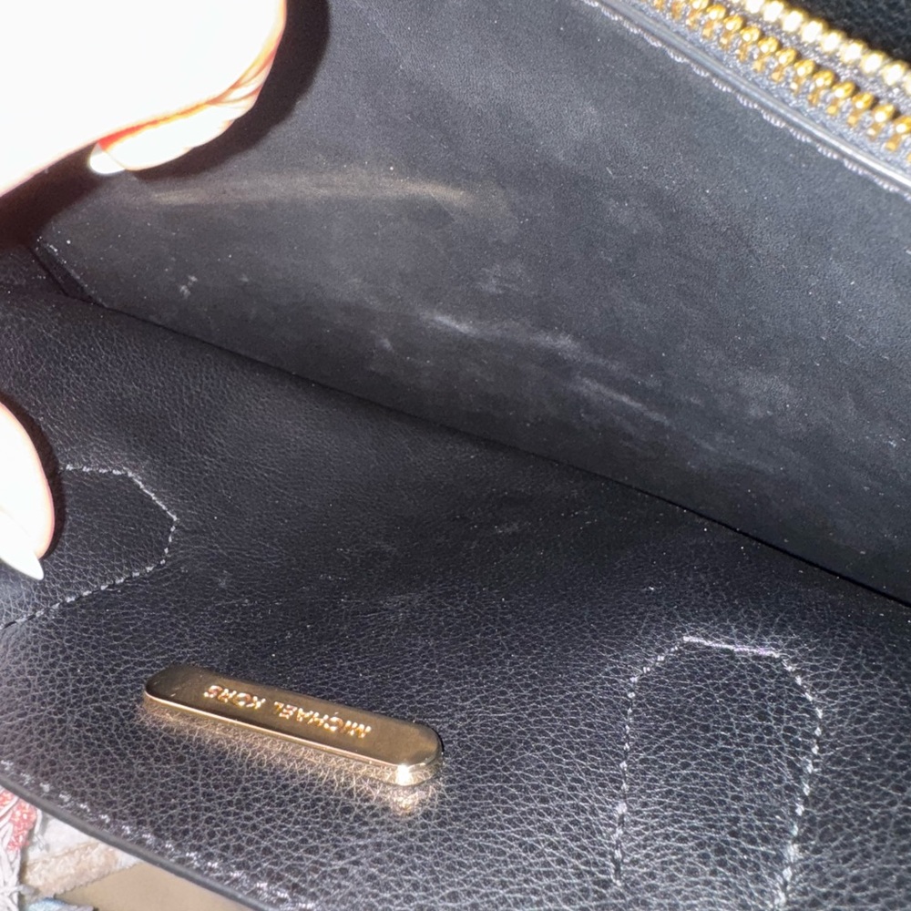 Michael Kors Mercer large Black Satchel with Gold Accents - Picture 2 of 5